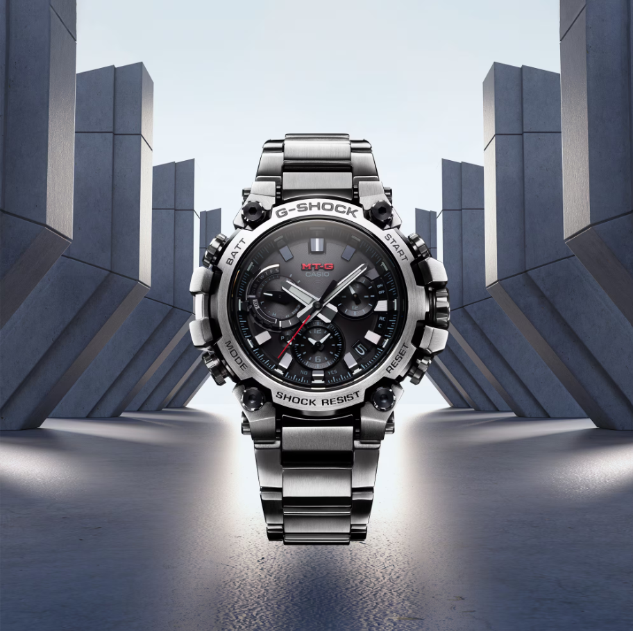 【加古川店】 中古 G-SHOCK | ジーショック 腕時計 MTG-B3000D-1AJF シルバー 【131】 MT-G （豪華おまけ有） Gショック G-SHOCK 電波 ソーラー メンズ